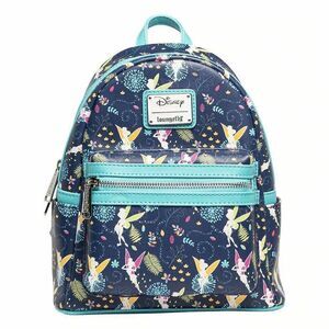 Loungefly Disney Peter Pan Teal Tinkerbell Glow In The Dark Mini Backpack